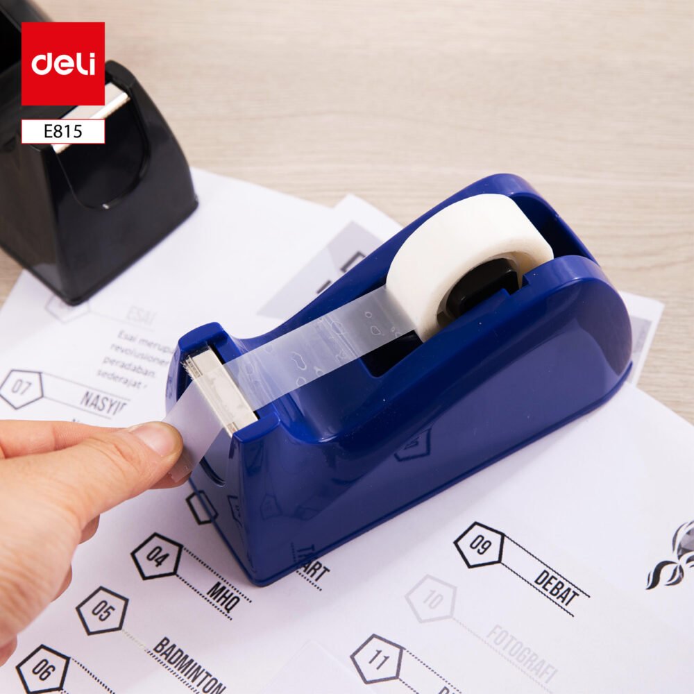 ديلي قاعدة قطاعة شريط لاصق مكتبية - قياس وسط - أسود / كحلي E815